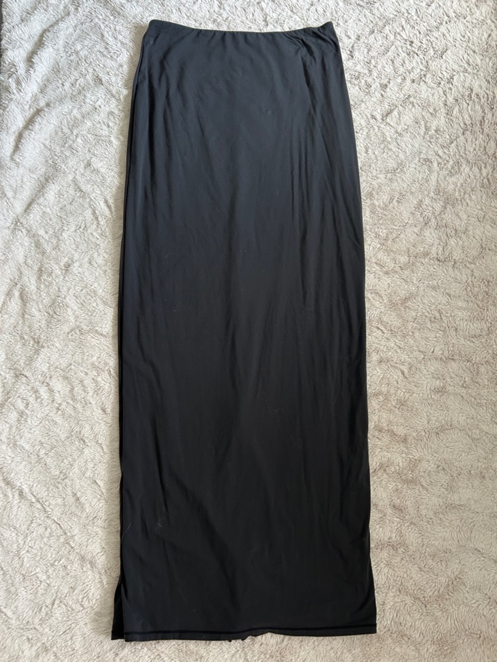 SKIMS Black Maxi Slip Skirt